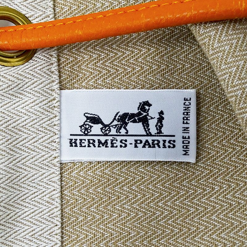 Hermes Bag Shoulder Aline Gm Toile Chevron Natural Orange — view 5