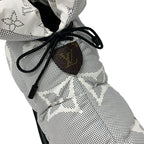 Louis Vuitton Pillow Line Monogram Boots Short Shoes Nylon White Black — view 9