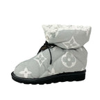 Louis Vuitton Pillow Line Monogram Boots Short Shoes Nylon White Black — view 3