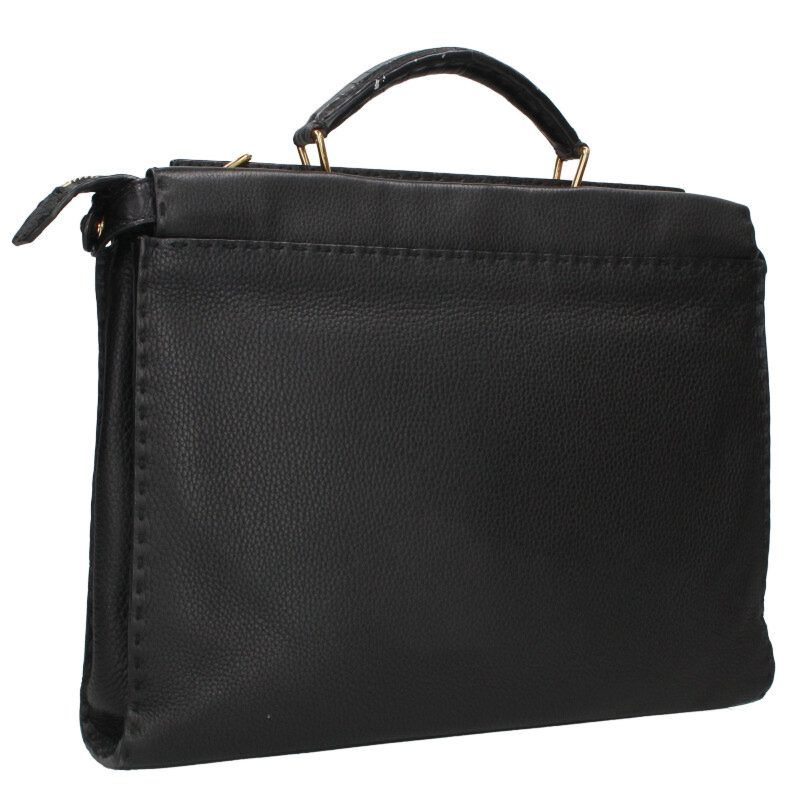 Fendi Peekaboo Fitted Selleria Crocleather Transept Handbag — view 2