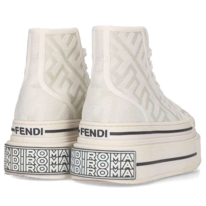 Fendi Marc Jacobs 8 E8425 FF Logo Canvas Thick Soled Sneakers Men — view 2