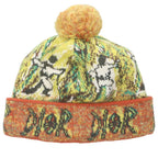 Dior 413 Mb06 At744 Cashmere Mohair Knit Cap with Pom Poms — view 2