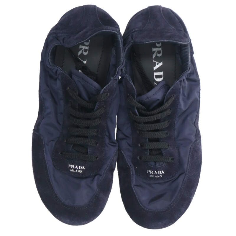 Prada 25 SS 1 E959 N Re-Nylon Suede Sneakers 35 — view 3
