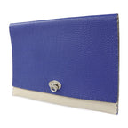 Fendi Alda 326 Clutch Bag 8 N0104 Leather Blue White Selleria Second Turnlock — view 2