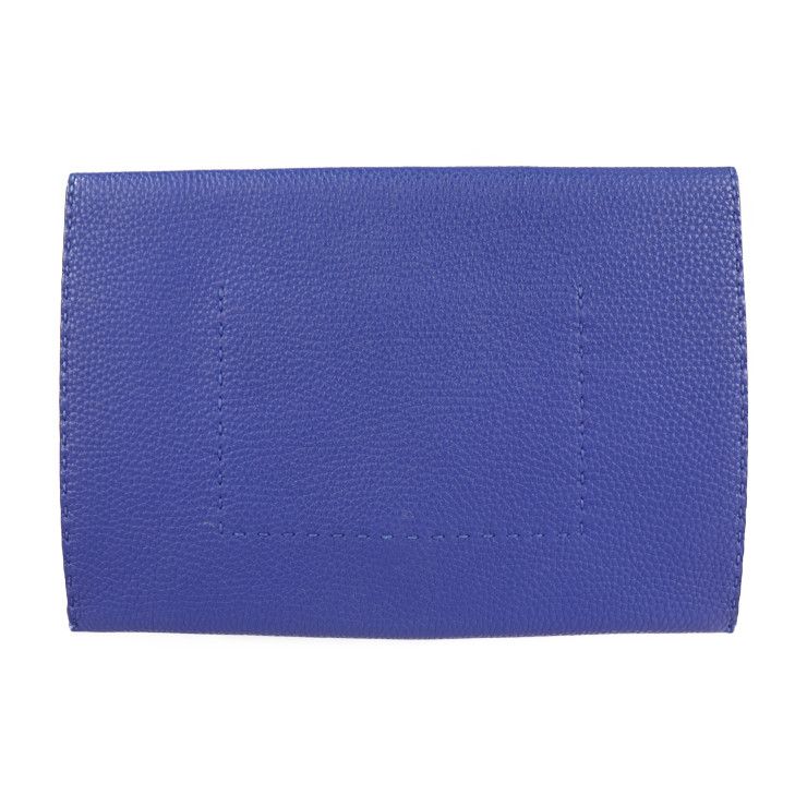 Fendi Alda 326 Clutch Bag 8 N0104 Leather Blue White Selleria Second Turnlock — view 3