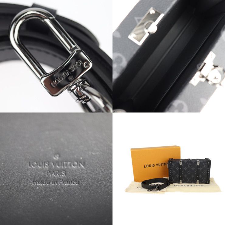 Louis Vuitton Neo Wallet Trunk Shoulder Bag Monogram Eclipse Black Gray — view 9