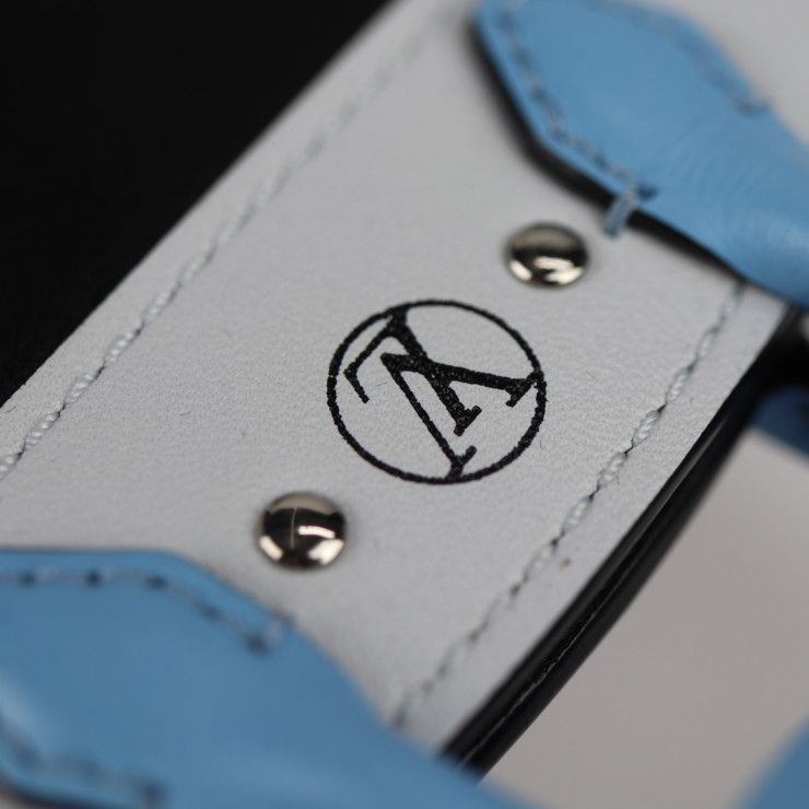 Louis Vuitton City Stima Key Holder Mp1786 Leather Black Light Blue Silver — view 5