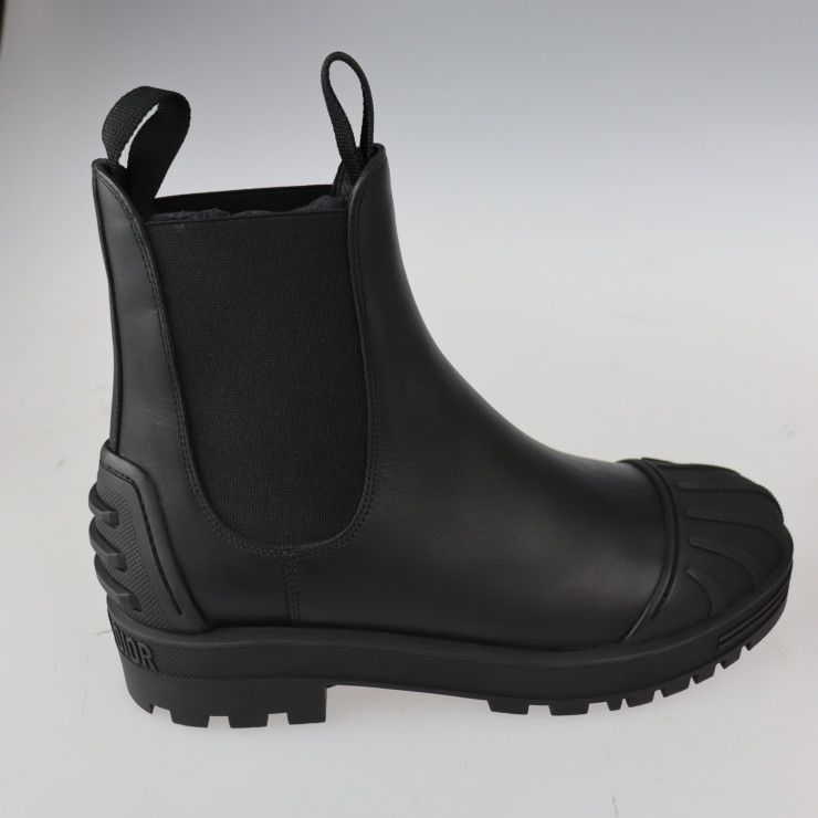 Christian Dior Iron Boots CL 0620 Leather Rubber Black Reference Size — view 7