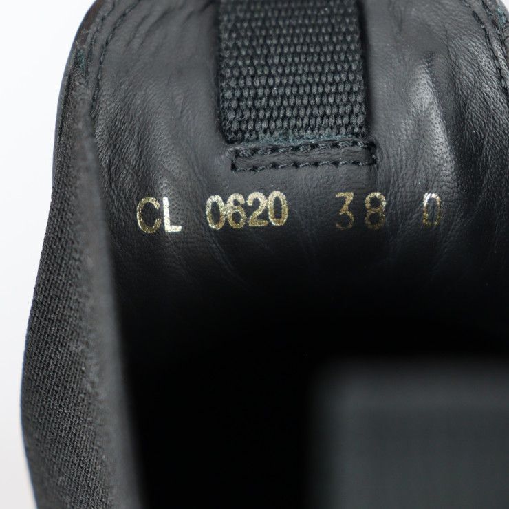 Christian Dior Iron Boots CL 0620 Leather Rubber Black Reference Size — view 9