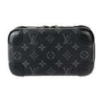 Louis Vuitton Horizon Clutch Shoulder Bag Leather Black Gray Silver — view 2
