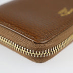 Gucci Swing Coin Case Leather Brown Gold Hardware Round Zipper — view 6