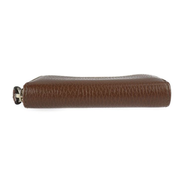 Gucci Swing Coin Case Leather Brown Gold Hardware Round Zipper — view 4