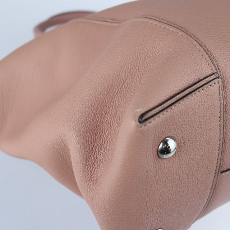 Louis Vuitton Lockit MM Handbag Leather Magnolia Pinkish Silver Hardware — view 5