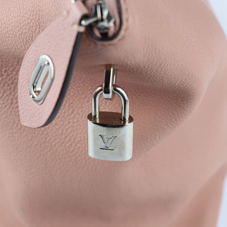 Louis Vuitton Lockit MM Handbag Leather Magnolia Pinkish Silver Hardware — view 7