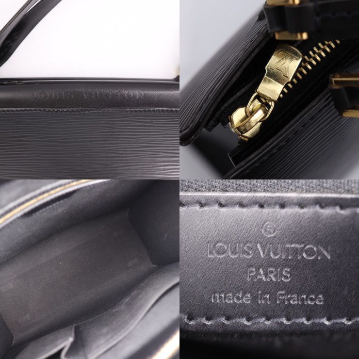 Louis Vuitton Figari MM Handbag Leather Black Gold Hardware Epi Viton — view 9