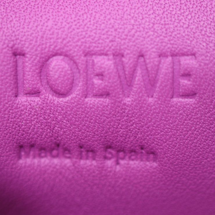 Loewe Flamenco Pocket Shoulder Bag A411 F10 X01 Nappa Leather Purple Drawstring — view 6