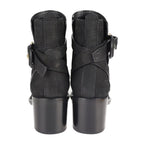 Louis Vuitton Ankle Boots Leather Black Gold Hardware Short Belt — view 4
