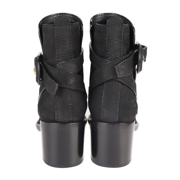 Louis Vuitton Ankle Boots Leather Black Gold Hardware Short Belt — view 4