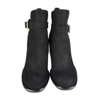 Louis Vuitton Ankle Boots Leather Black Gold Hardware Short Belt — view 3