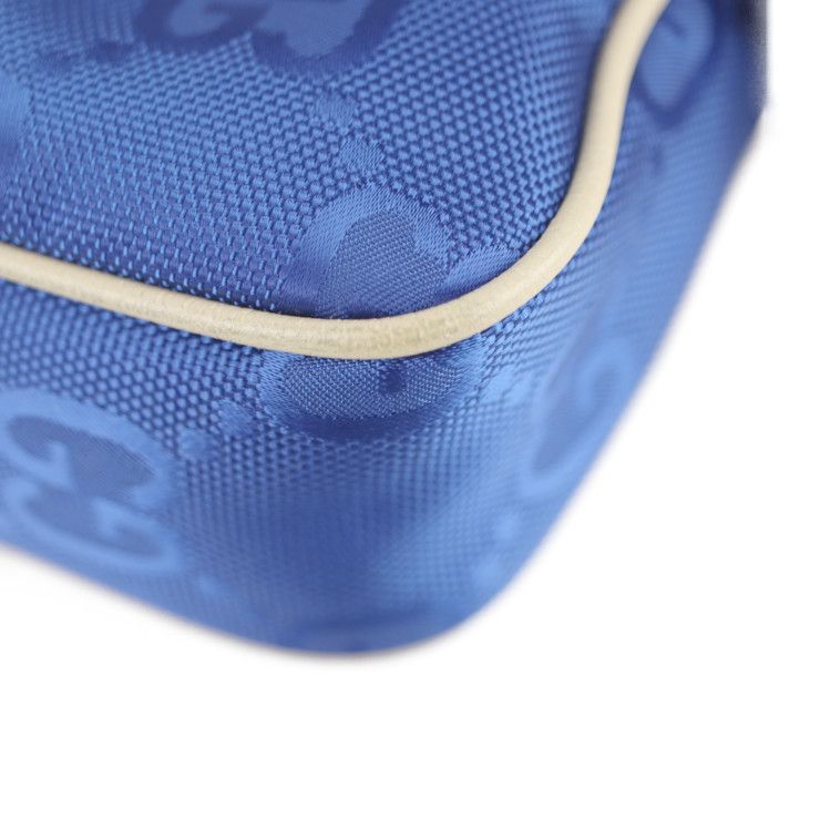 Gucci Belt Bag Body Nylon Leather Blue Beige Off The Grid — view 5