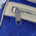 Gucci Belt Bag Body Nylon Leather Blue Beige Off The Grid — view 8