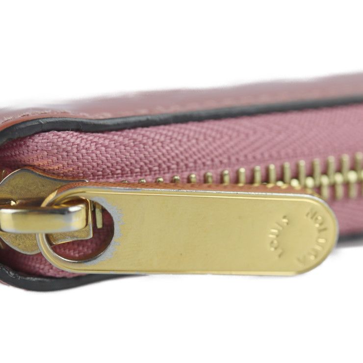 Louis Vuitton Zippy Wallet Long Patent Leather Rose Blush Pink — view 7
