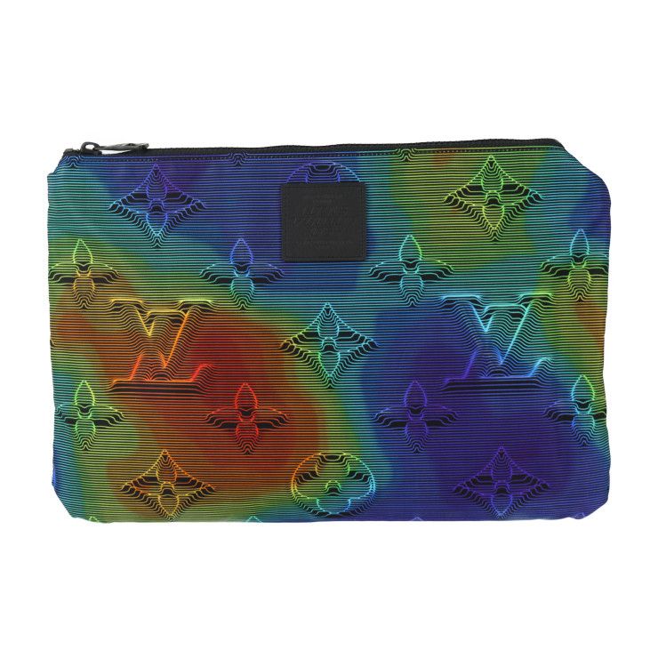 Louis Vuitton Pochette Reversible Second Bag Nylon Leather Black White — view 5