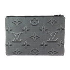 Louis Vuitton Pochette Reversible Second Bag Nylon Leather Black White — view 3