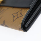 Louis Vuitton Portefeuille Sarah Long Wallet Calf Leather Brown — view 5