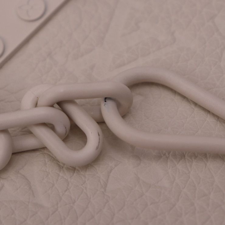 Louis Vuitton Sac Plat Virgil Abloh Tote Bag Taurillon Leather White — view 7