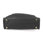 Gucci Logo Medium Tote Shoulder Bag Embossed Leather Black — view 4