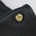 Gucci Logo Medium Tote Shoulder Bag Embossed Leather Black — view 7