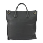 Gucci Logo Medium Tote Shoulder Bag Embossed Leather Black — view 3