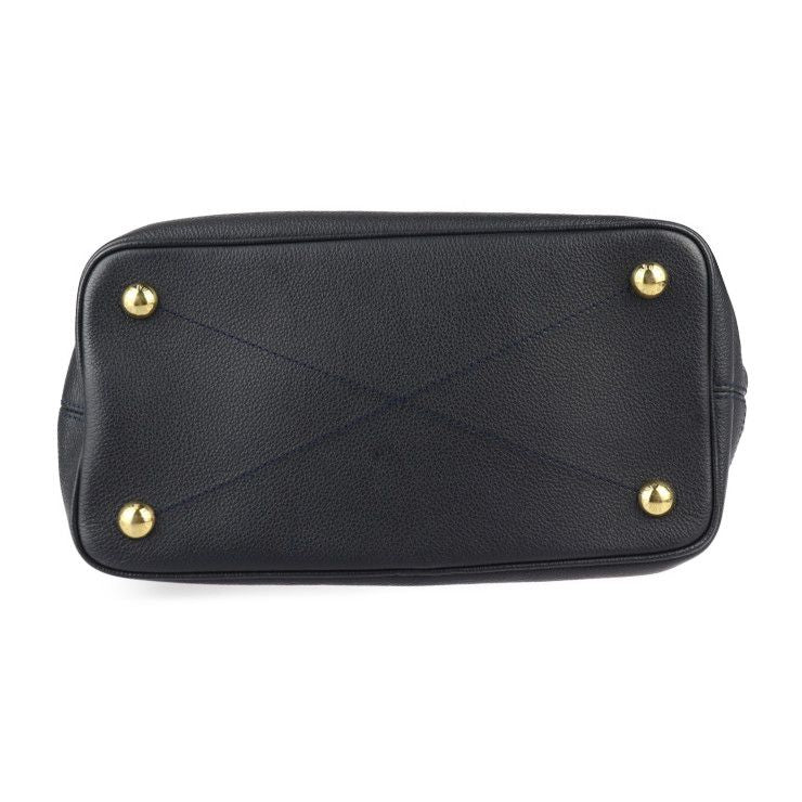 Louis Vuitton Citadines PM Tote Bag Leather Black Gold Hardware Monogram — view 5