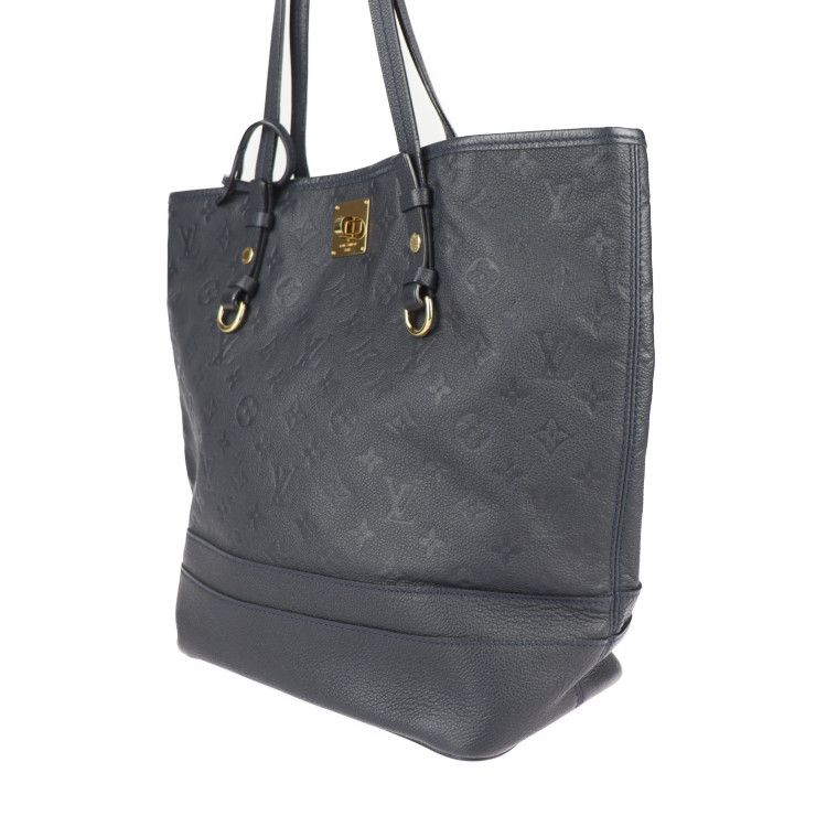 Louis Vuitton Citadines PM Tote Bag Leather Black Gold Hardware Monogram — view 3