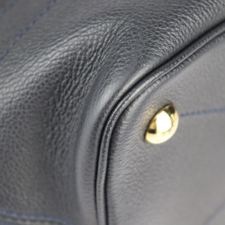 Louis Vuitton Citadines PM Tote Bag Leather Black Gold Hardware Monogram — view 6