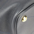 Louis Vuitton Citadines PM Tote Bag Leather Black Gold Hardware Monogram — view 6
