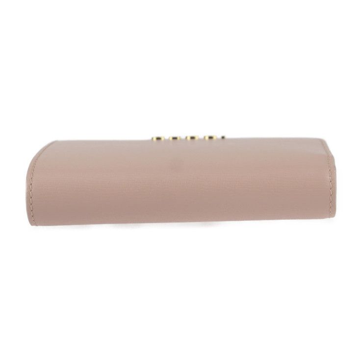Gucci Script Zip Around Wallet Bifold Leather Pink Gold Hardware — view 4