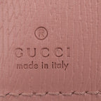 Gucci Script Zip Around Wallet Bifold Leather Pink Gold Hardware — view 9