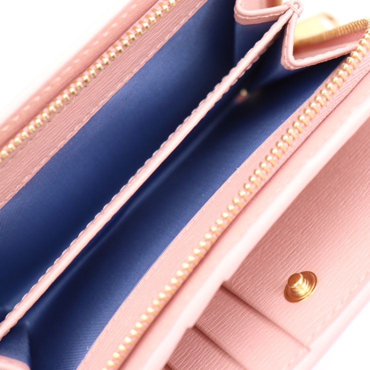 Gucci Script Zip Around Wallet Bifold Leather Pink Gold Hardware — view 8