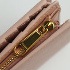 Gucci Script Zip Around Wallet Bifold Leather Pink Gold Hardware — view 6