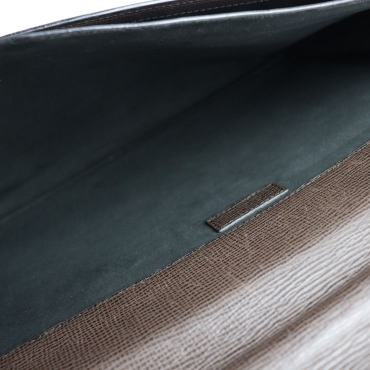 Loewe Briefcase Business Bag Leather Brown Silver Hardware 2-Way Document — view 8