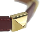 Hermes Bracelet Leather Red Gold Hardware Medallion Engraved V — view 8