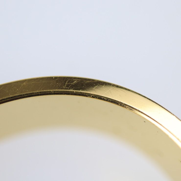 Hermes Bangle Metal Leather Gold Red Accessories Cbangle Cuff Bracelet — view 7