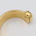 Hermes Bangle Metal Leather Gold Red Accessories Cbangle Cuff Bracelet — view 5