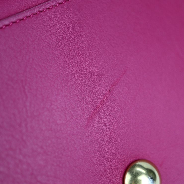 Saint Laurent Paris Cabas Classic Handbag Leather Pink Gold Hardware — view 8