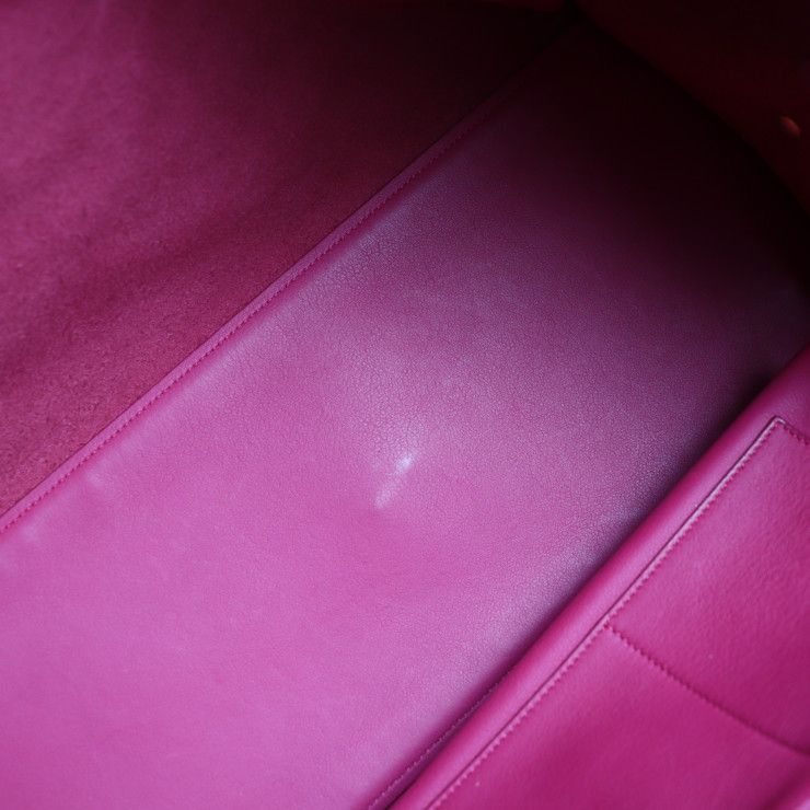 Saint Laurent Paris Cabas Classic Handbag Leather Pink Gold Hardware — view 9