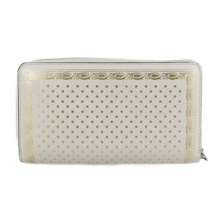 Gucci Long Wallet Leather Ivory Gold Guccy SEGA Collaboration Round — view 3