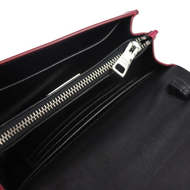 Prada Shoulder Bag Bt1031 Box Calf Peonia Pink Silver Hardware 2-Way — view 8