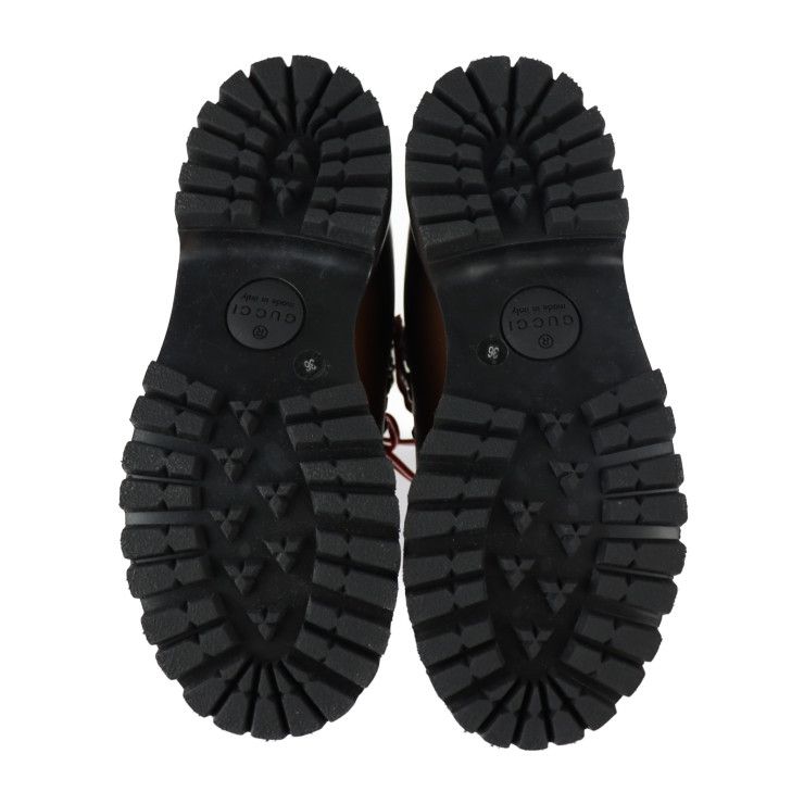 Gucci Mountain Boots Leather Brown The North Face Collaboratio — view 4